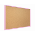 Tablica korkowa 120x90 cm w ramie drewnianej lakierowanej w kolorze różowym