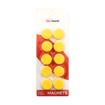 Magnesy do tablic suchościeralnych 20 mm - 10 sztuk ŻÓŁTE