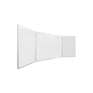 Tablica biała szkolna suchościeralna magnetyczna typu "tryptyk" 120x90 // 240 cm