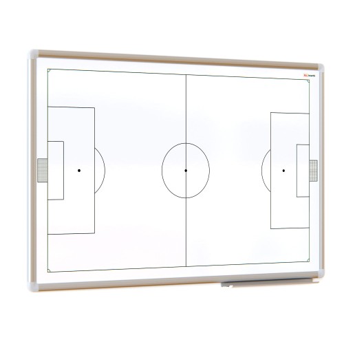 Biała tablica taktyczna - boisko do piłki nożnej, magnetyczna suchościeralna o wymiarach 90x60 cm