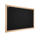 OUTLET Tablica kredowa czarna 120x90 cm rama drewniana naturalna