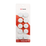Magnesy do tablic suchościeralnych 20 mm - 10 sztuk BIAŁE