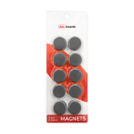 Magnesy do tablic suchościeralnych 20 mm - 10 sztuk CZARNE