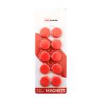 Magnesy do tablic suchościeralnych 20 mm - 10 sztuk CZERWONE