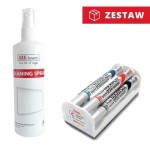 Zestaw - Pentel Maxiflo MWL5S-4N + płyn do tablic 250ml