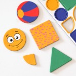 Magnesy dla dzieci - klasyczne kolory 48 elementów