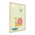 Tablica magnetyczna obraz pastelowy ŚLIMAK ZBYSZEK 60x40cm w ramie drewnianej naturalnej