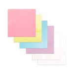 Samoprzylepne karteczki suchościeralne elektrostatyczne - zestaw PASTEL (5 kolorów) wielokrotnego użytku