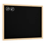 Tablica kredowa czarna 120x90 cm rama drewniana naturalna