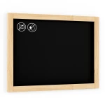 Tablica kredowa czarna 70x50 cm rama drewniana naturalna