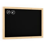Tablica kredowa czarna 90x60 cm rama drewniana naturalna