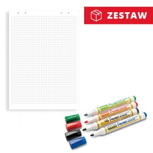 Zestaw - blok flipchart 20 kartek + Pentel MW85