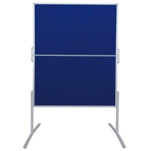 Tablica moderacyjna tekstylna niebieska 120x150 cm PRO, składana