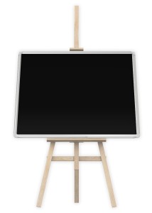 Tablica kredowa dla dzieci magnetyczna 90x60 cm EXPO + sztaluga drewniana trójnożna bukowa ZESTAW