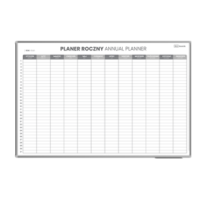Planer ROCZNY suchościeralny magnetyczny 90x60 cm