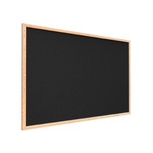 OUTLET Tablica korkowa czarny kolor korka (rama drewniana) 90x60 cm