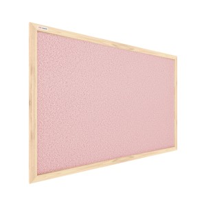Tablica korkowa pastelowy różowy kolor korka (rama drewniana) 90x60 cm