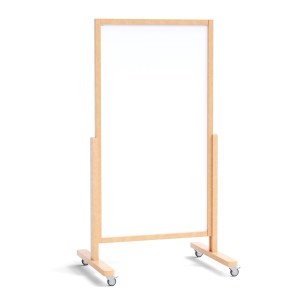 Tablica VERT pionowa suchościeralna magnetyczna mobilna 137x78 cm w ramie drewnianej naturalnej