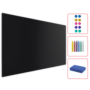 Tablica na magnesy czarna METALboards 120x90 cm + zestaw akcesoriów GRATIS