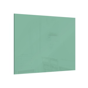 Tablica szklana magnetyczna Fresh sage 45x45cm - bezramowa tablica szklana, szkło hartowane na magnesy neodymowe