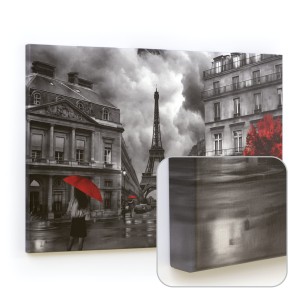 Tablica magnetyczna CANVASboards 90x60 cm -  obraz Paryż w czerni i bieli