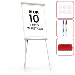 Flipchart suchościeralno-magnetyczny 100x70 cm CLASSIC