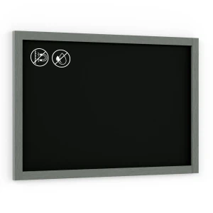 Tablica kredowa czarna 90x60 cm szara pastelowa rama + gratis