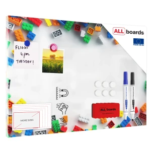 Tablica magnetyczna na magnesy METALboards, klocki 60x40 cm + zestaw akcesoriów GRATIS