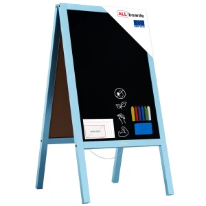 Potykacz niebieski stojak kredowy 118x61 cm pastelowy kolor