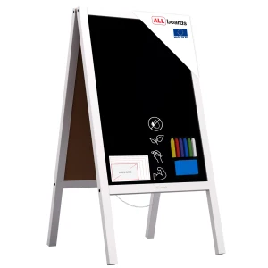Potykacz biały stojak kredowy 118x61 cm pastelowy kolor