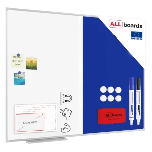 Tablica COMBI suchościeralna magnetyczna filcowa 120x90 cm niebieska rama aluminiowa + gratis