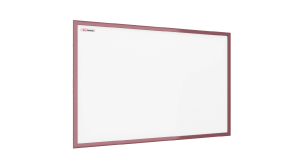 OUTLET Tablica suchościeralna magnetyczna biała 90x60 cm rama drewniana lakierowana RÓŻOWA
