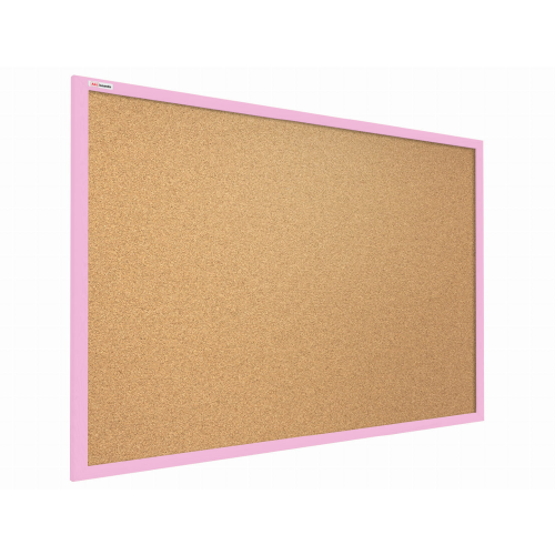 Tablica korkowa 120x90 cm w ramie drewnianej lakierowanej w kolorze różowym