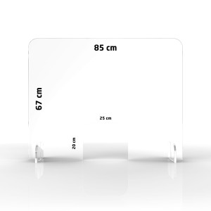 Przegroda, Bariera Ochronna Bezpieczna Przestrzeń 85x67 cm PLEXI 5 mm