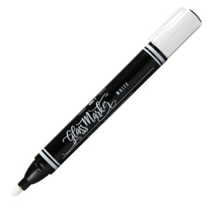 Marker do tablic szklanych, kredowych, suchościeralnych - BIAŁY