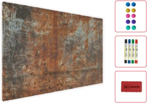 OUTLET Tablica magnetyczna metalowa RDZA KOROZJA 90x60cm MetalBoards blacha z nadrukiem + GRATISY