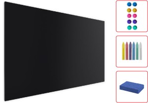 OUTLET Tablica magnetyczna metalowa KREDOWA CZARNA 120x90cm MetalBoards blacha z nadrukiem