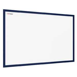 Tablica suchościeralna magnetyczna biała 120x90 cm rama drewniana lakierowana GRANATOWA