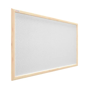 OUTLET Tablica korkowa jasny szary kolor korka (rama drewniana) 90x60 cm