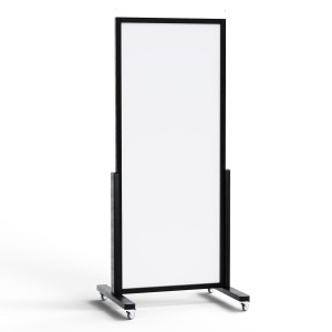 Tablica VERT pionowa suchościeralna magnetyczna mobilna 167x73 cm w czarnej drewnianej ramie