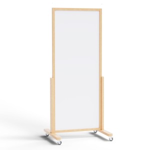 Tablica VERT pionowa suchościeralna magnetyczna mobilna 167x73 cm w ramie drewnianej naturalnej