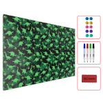 Tablica na magnesy dla dzieci METALboards, dinozaury neon 60x40 cm z zestawem akcesoriów gratis