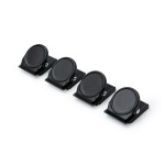 Klipsy magnetyczne czarne - zestaw 4 magnesów