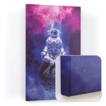 Canvas obraz na płótnie przedstawiający astronautę na księżycu 90x60 cm