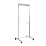 OUTLET Flipchart magnetyczny mobilny na kółkach 100x70 cm DWUSTRONNY + GRATIS