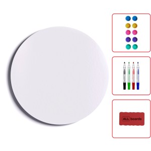Tablica magnetyczna okrągła biała KOŁO średnica 80cm – panel magnetyczny bezramowy + gratis