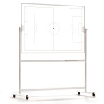 Biała tablica taktyczna magnetyczna suchościeralna, mobilna oraz dwustronna o wymiarach 150x100 cm