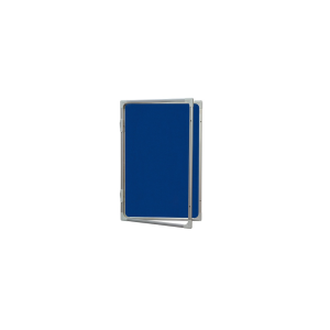 Gablota ogłoszeniowa informacyjna 120x90cm niebieska filcowa w aluminiowej ramie
