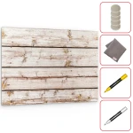 Obraz na szkle DESKI W BIELI 90x60 cm