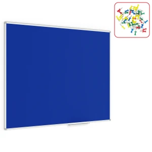 Tablica tekstylna (filcowa) 150x120 cm NIEBIESKA w ramie aluminiowej